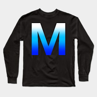 Blue Letter M Long Sleeve T-Shirt